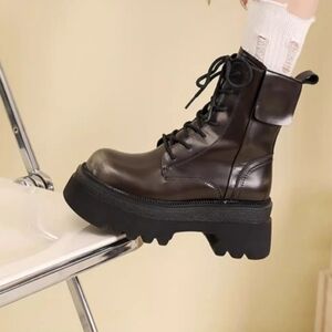 Women Shoes Lace Up Boots